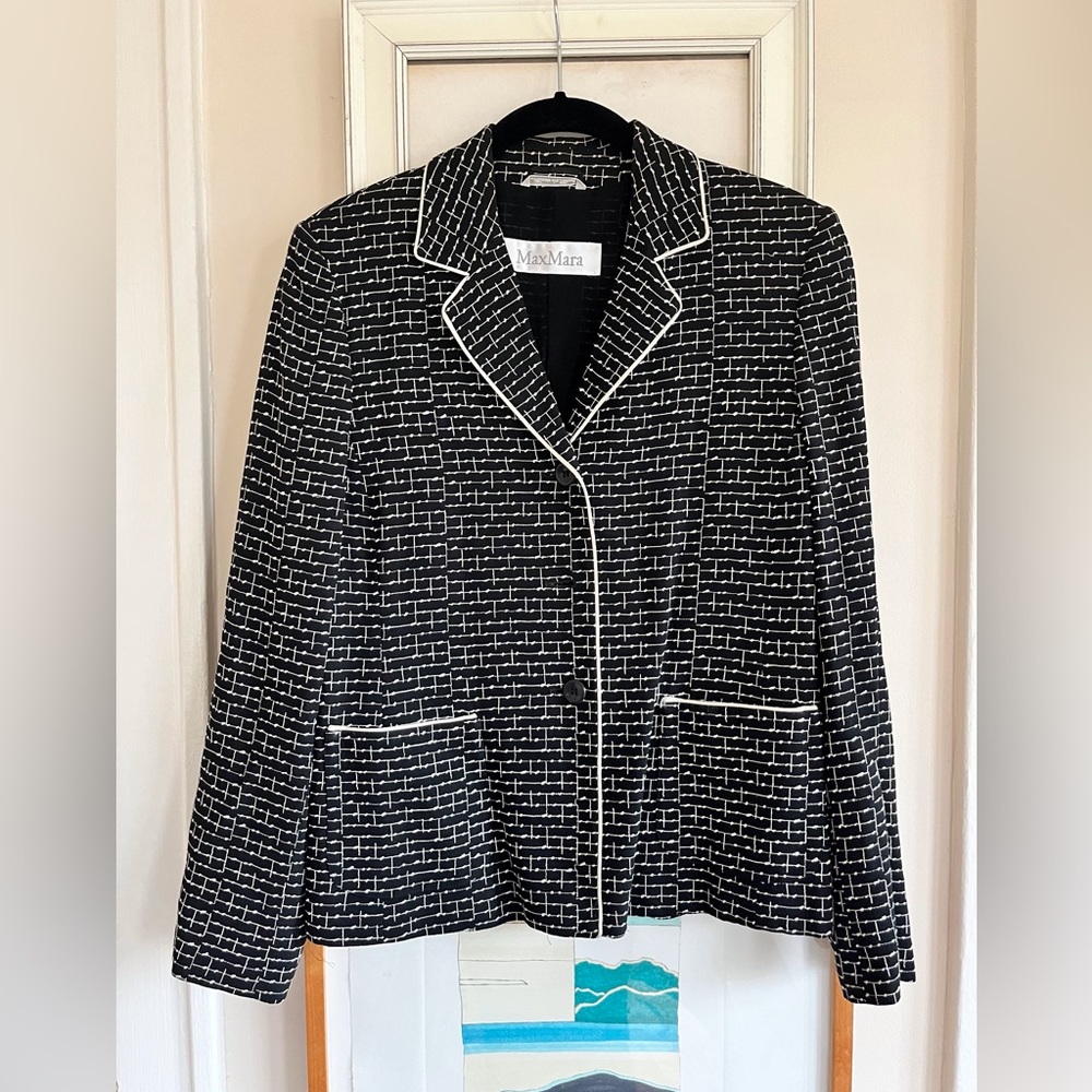 Vintage MaxMara Black and White Blazer